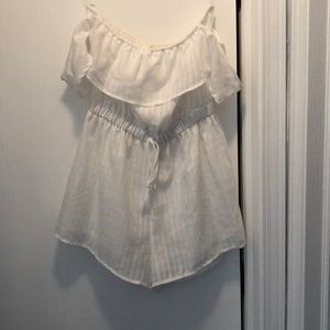 White, off the shoulder romper